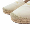 CELINE セリーヌ スペイン製 ロゴ ペイント エスパドリーユ　スリッポン オフホワイト系 39【中古】