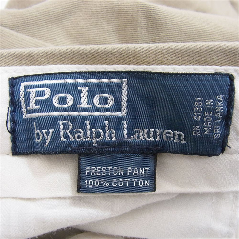 POLO RALPH LAUREN ポロ・ラルフローレン 90s PRESTON PANT チノ プレストン パンツ ベージュ系 32【中古】