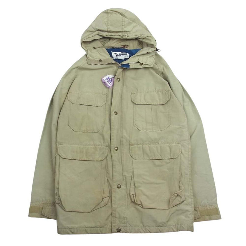 WOOLRICH ウールリッチ 70s 涙 TALON タロン ジップ ナイロン マウンテン パーカ ジャケット ベージュ系【中古】