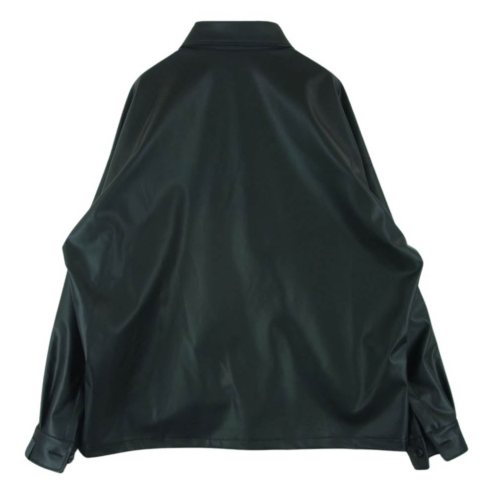 N.HOOLYWOOD エヌハリウッド 2235-SH02-005 フェイクレザー シャツ ジャケット 日本製 ブラック系 40【中古】