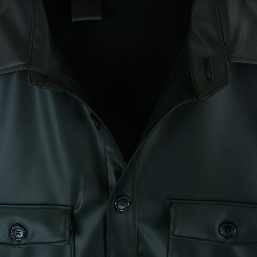 N.HOOLYWOOD エヌハリウッド 2235-SH02-005 フェイクレザー シャツ ジャケット 日本製 ブラック系 40【中古】