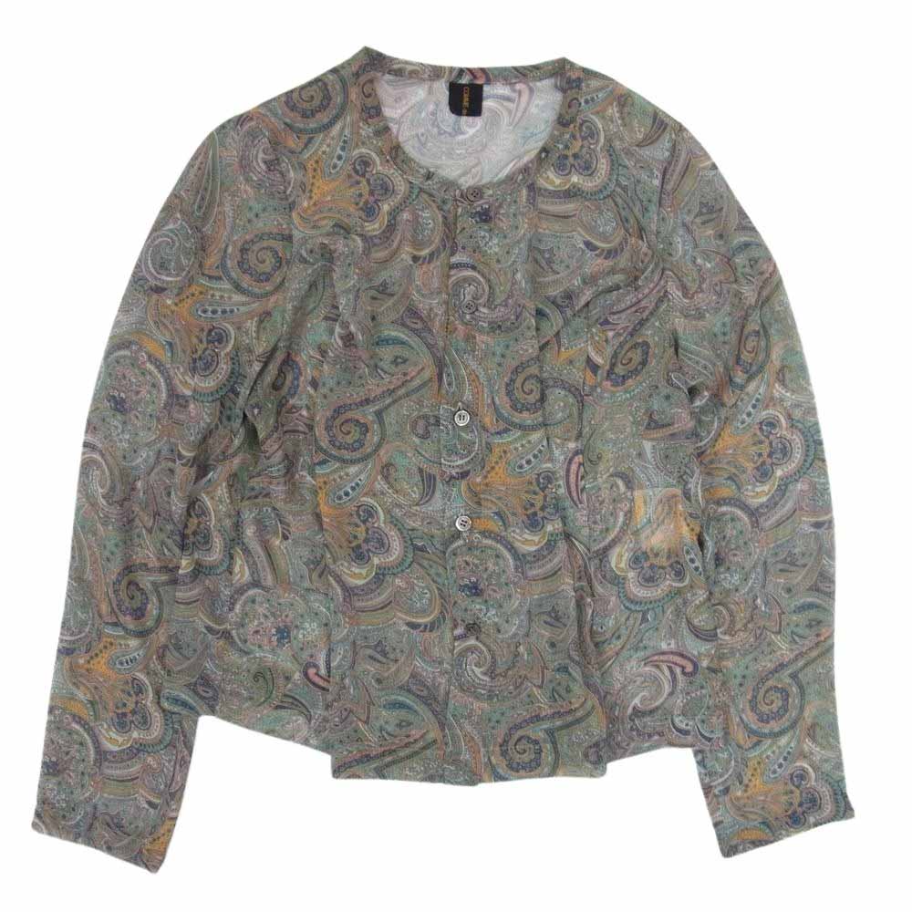 COMME des GARCONS コムデギャルソン GJ-100640 ペイズリー柄 レース 長袖シャツ グリーン系 サイズ表記無【中古】