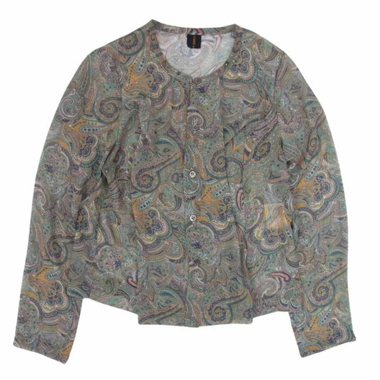 COMME des GARCONS コムデギャルソン GJ-100640 ペイズリー柄 レース 長袖シャツ グリーン系 サイズ表記無【中古】