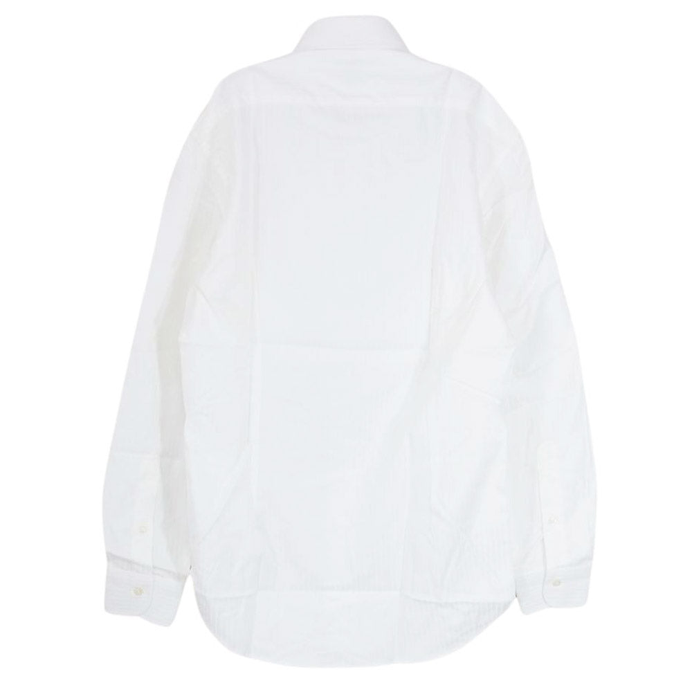フェアファックス コットン シャドーストライプ CW カッタウェイ ドレス 長袖 シャツ ホワイト系 37【極上美品】【中古】