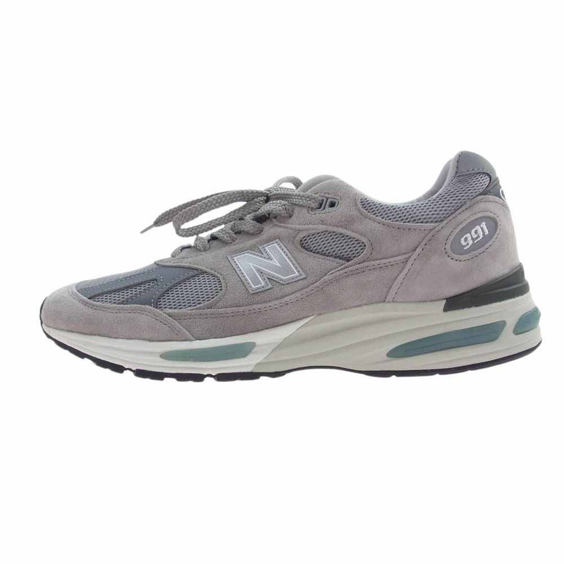 NEW BALANCE ニューバランス U991GL2 英国製 991 V2 スエード ローカットスニーカー グレー グレー系 27.5cm【新古品】【未使用】【中古】