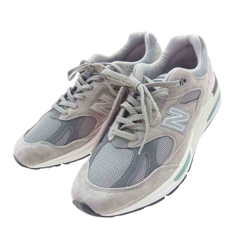 NEW BALANCE ニューバランス U991GL2 英国製 991 V2 スエード ローカットスニーカー グレー グレー系 27.5cm【新古品】【未使用】【中古】