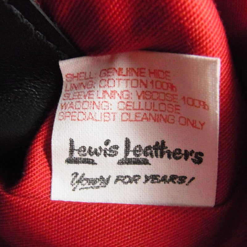 Lewis Leathers ルイスレザー イギリス製 AVIAKIT CORSAIR  コルセア  ホースハイド シングル ライダース レザー ジャケット ブラック系 40【極上美品】【中古】