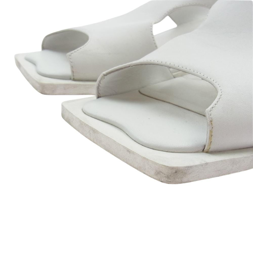 ISSEY MIYAKE イッセイミヤケ 1068304170 × UNITED NUDE UN ユナイテッドヌード FIN SANDAL フィン ヒール サンダル ホワイト系 39【中古】