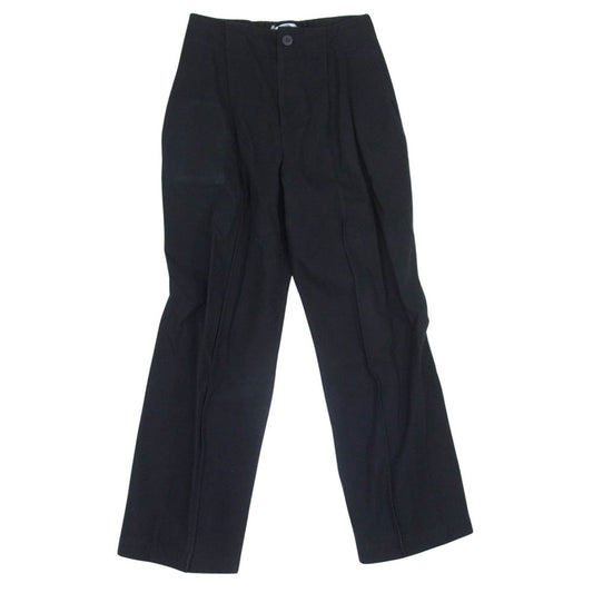 ISSEY MIYAKE イッセイミヤケ 23SS IM31FF515 PEDESTAL PANTS タック イージー トラウザー パンツ ブラック系 2【中古】