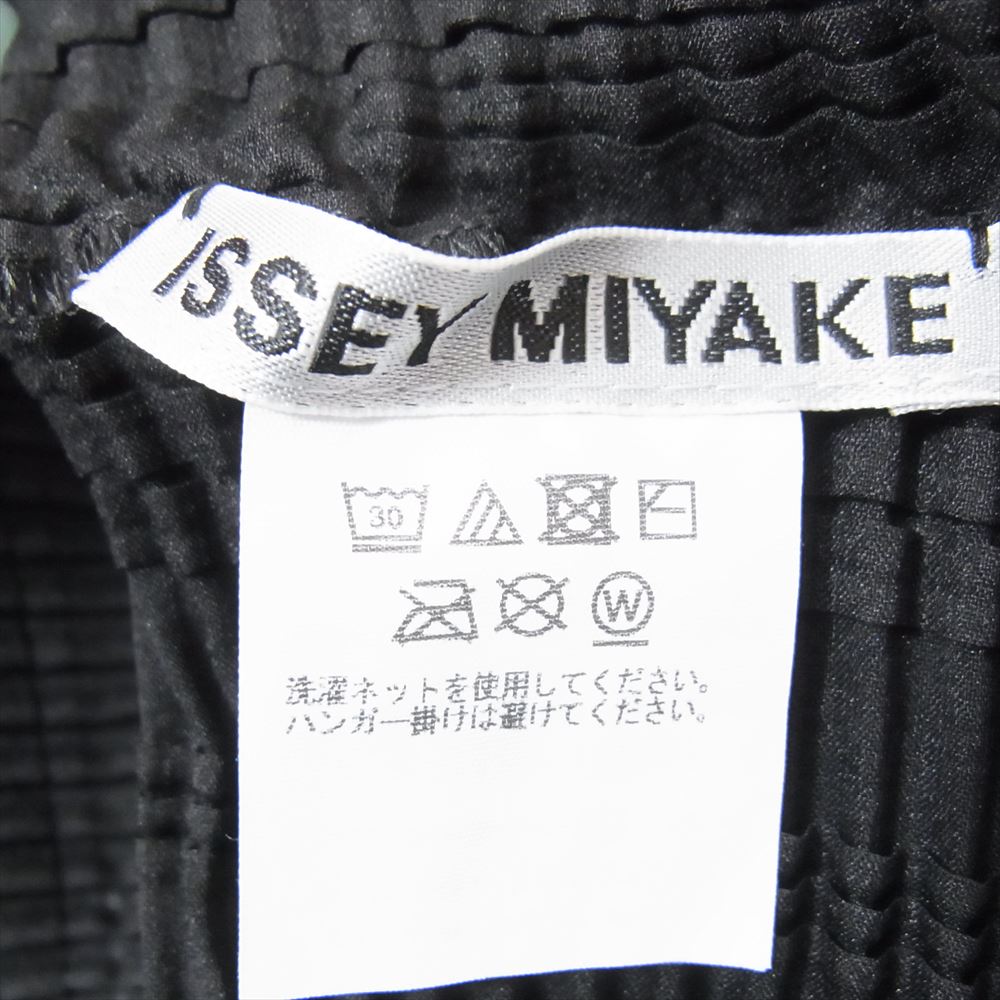 ISSEY MIYAKE イッセイミヤケ 23SS IM31FJ61215 STRIPE LIKE PLEATS ストライプ プリーツ Tシャツ カットソー トップス ブラック系 2【新古品】【未使用】【中古】