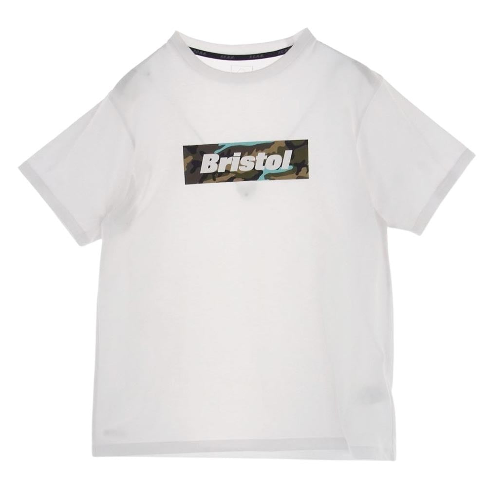 F.C.R.B. エフシーアールビー 22SS FCRB-222076 CAMOUFLAGE BOX LOGO TEE  カモフラージュ ボックス ロゴ Tシャツ ホワイト系 S【中古】