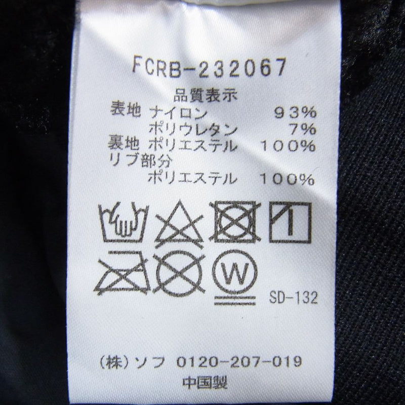 F.C.R.B. エフシーアールビー 23AW FCRB-232067 LYCRA TRACK RIBBED PANTS ライクラ トラック リベット パンツ ブラック系 XL【中古】