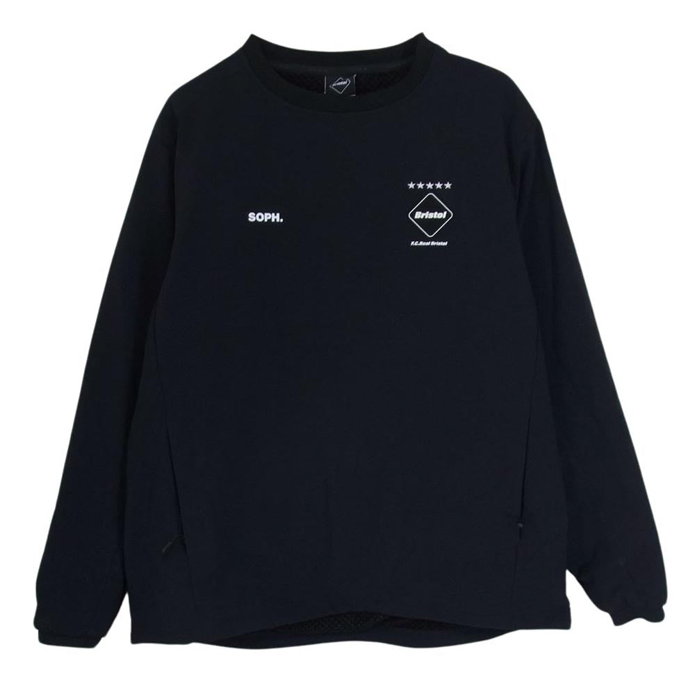 F.C.R.B. エフシーアールビー 23AW FCRB-232066 LYCRA TRACK CREWNECK TOP ライクラ クルーネック プルオーバー トップス ブラック系 M【中古】