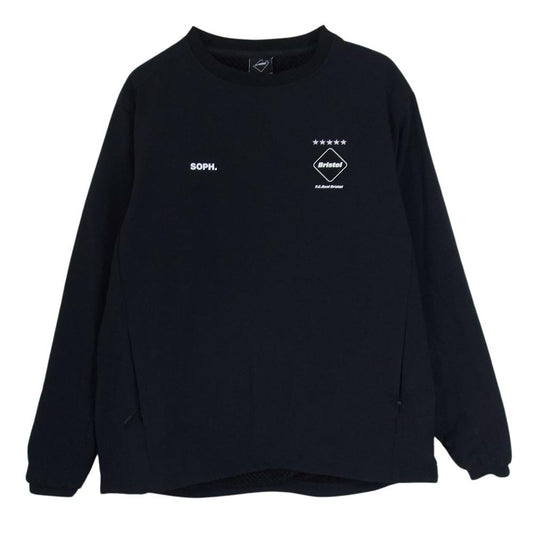 F.C.R.B. エフシーアールビー 23AW FCRB-232066 LYCRA TRACK CREWNECK TOP ライクラ クルーネック プルオーバー トップス ブラック系 M【中古】