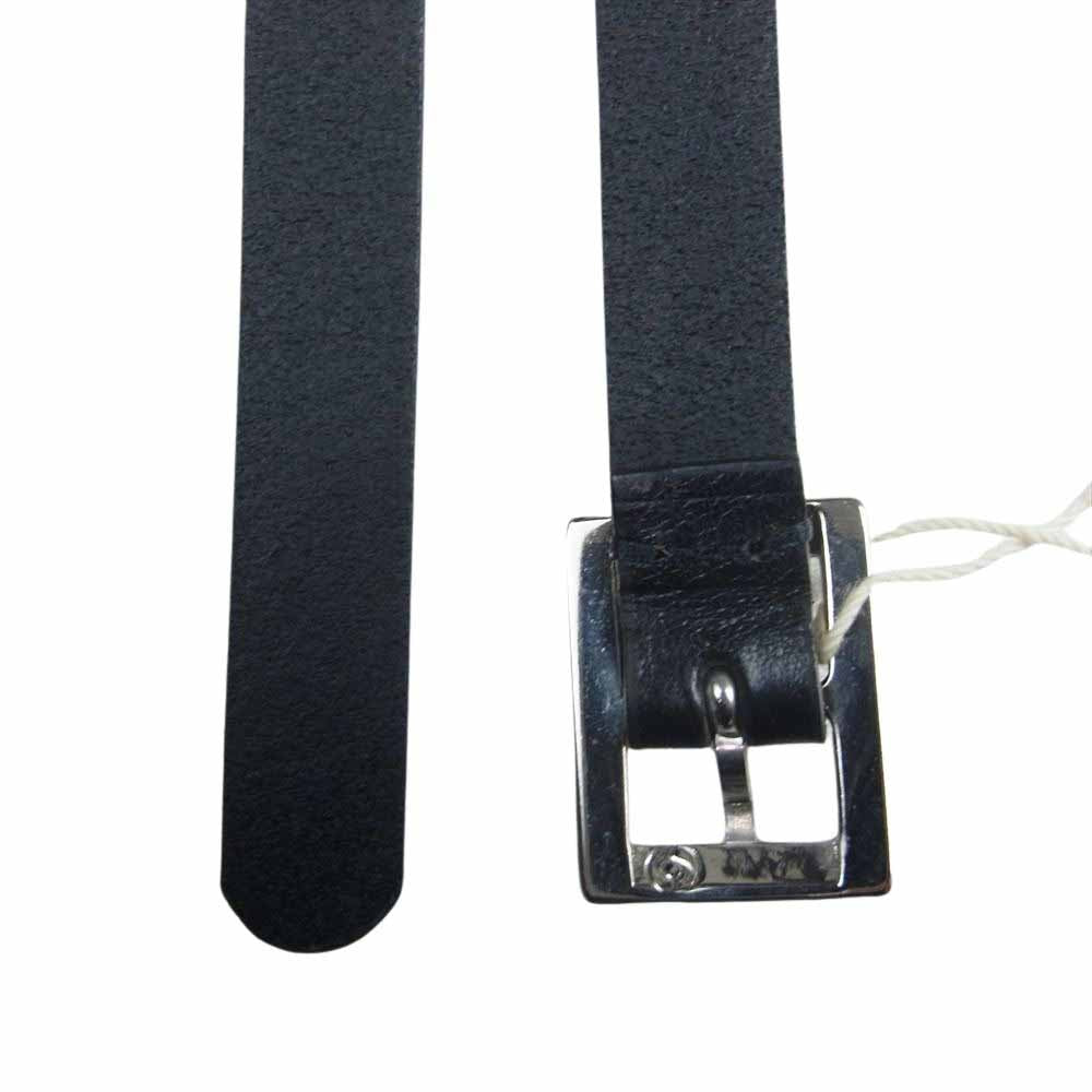 agnes b. アニエスベー ナロー レザー ベルト ブラック系 80【極上美品】【中古】