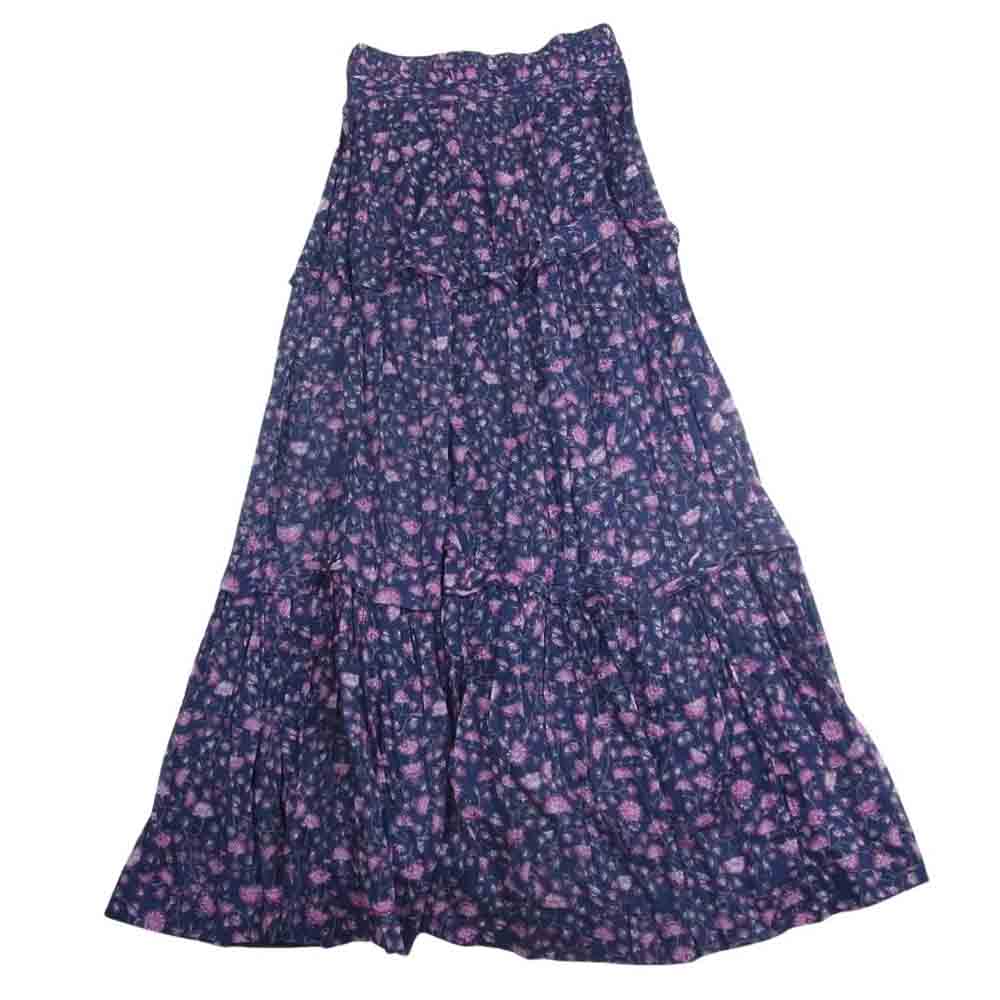 イザベルマランエトワール フラワー 花柄 総柄 プリント スカート ネイビー系 34【中古】