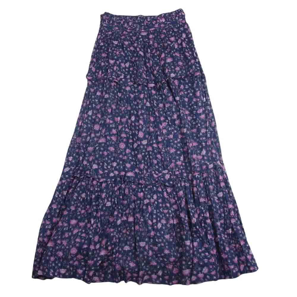 イザベルマランエトワール フラワー 花柄 総柄 プリント スカート ネイビー系 34【中古】
