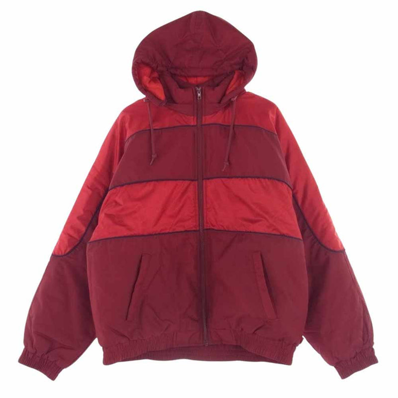 Supreme シュプリーム  19AW  Sports Piping Puffy Jacket スポーツ パイピング パフィー 中綿 フード ジャケット レッド系 M【中古】