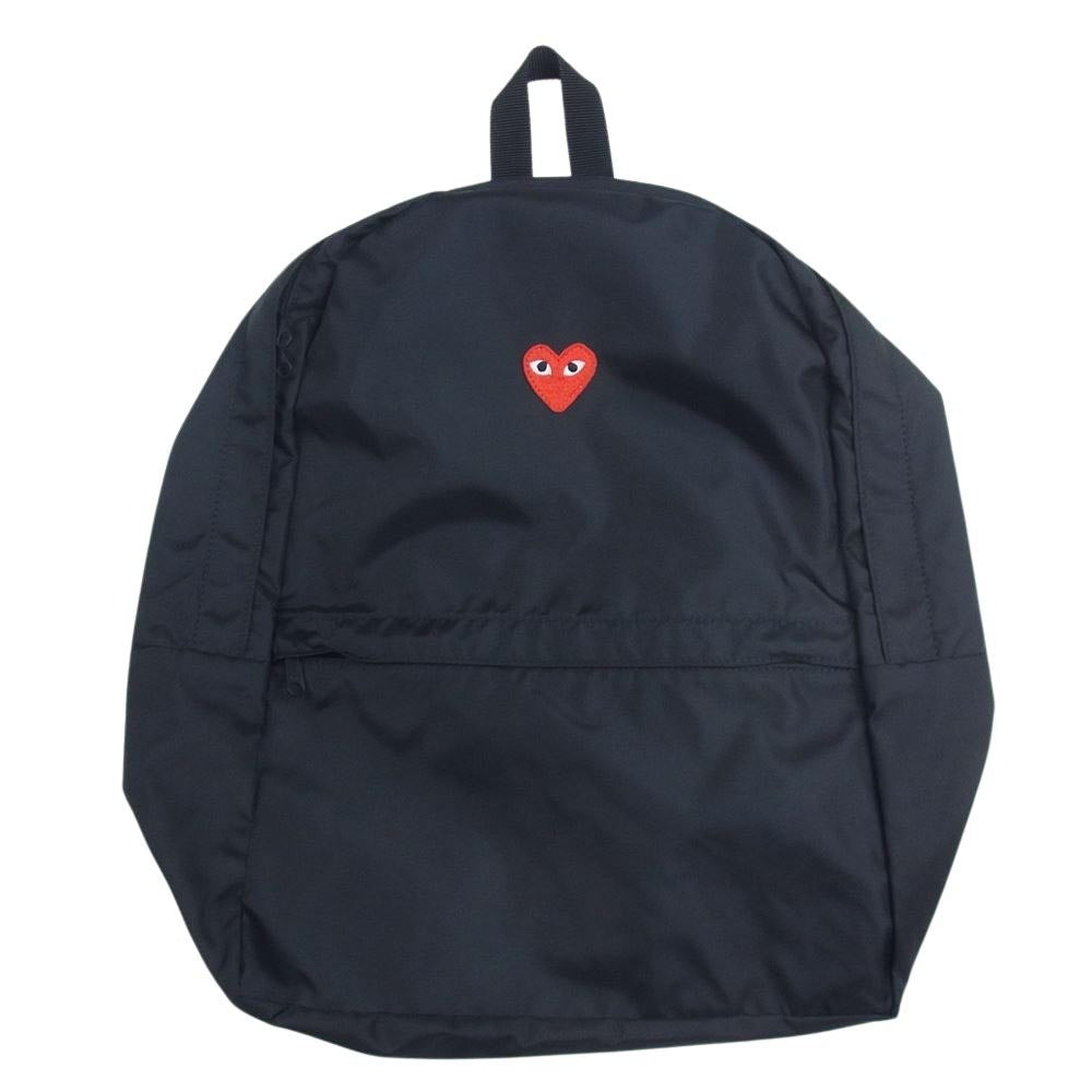 PLAY COMME des GARCONS プレイコムデギャルソン IM-K201  ハート ワッペン デイパック リュックサック バックパック ブラック系【中古】