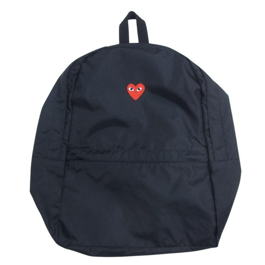 PLAY COMME des GARCONS プレイコムデギャルソン IM-K201  ハート ワッペン デイパック リュックサック バックパック ブラック系【中古】