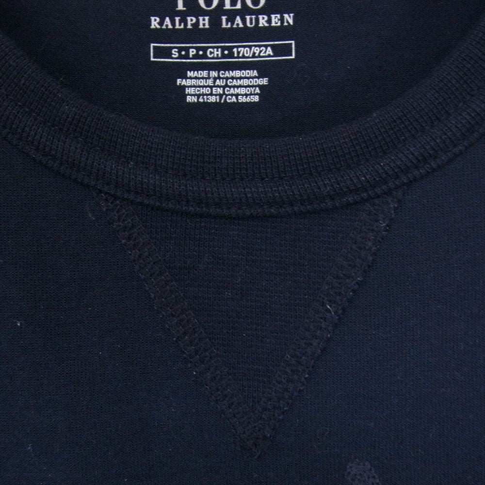 POLO RALPH LAUREN ポロ・ラルフローレン ビッグポニー 刺繍 クルーネック スウェット ネイビー系 S【中古】