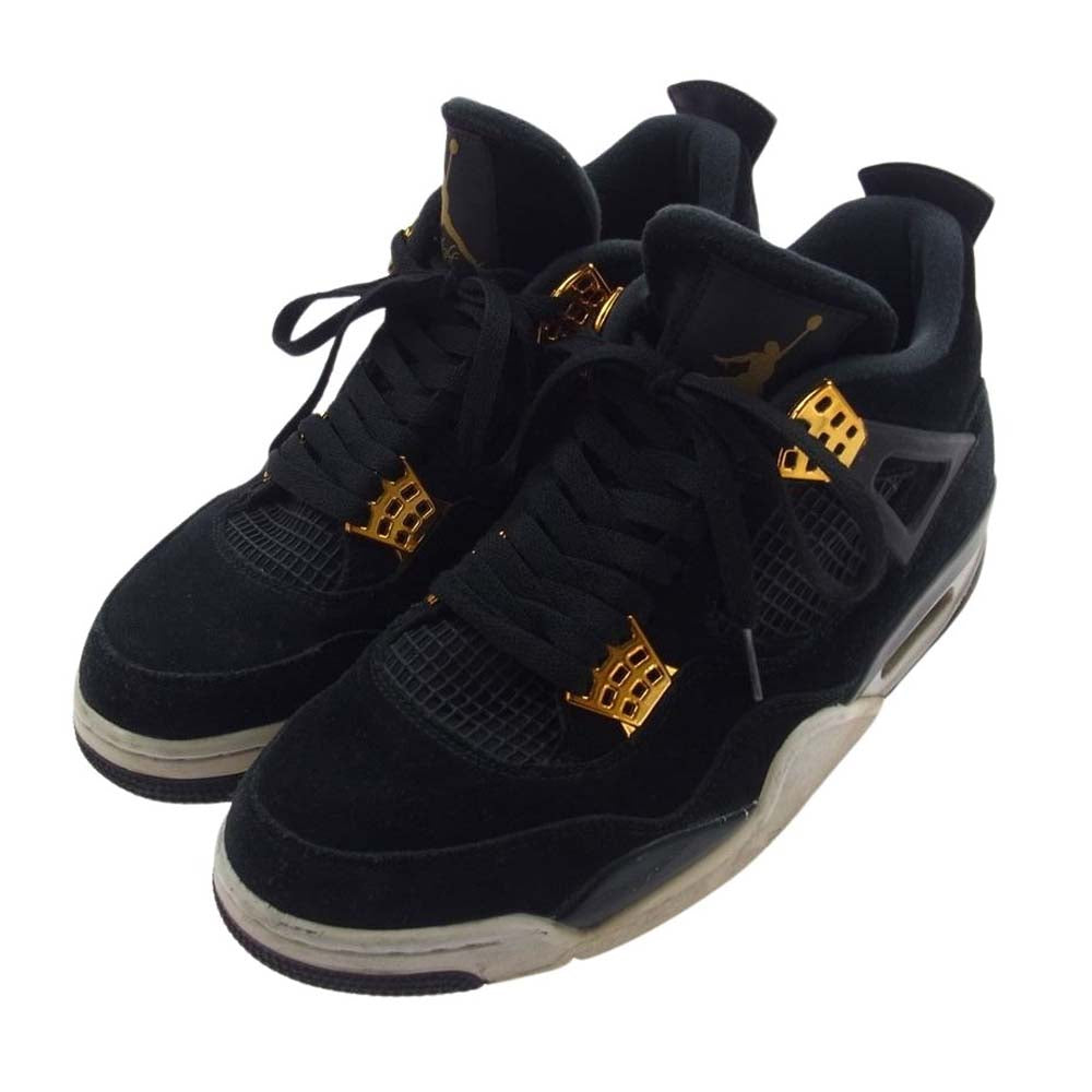 NIKE AIR JORDAN ナイキ ジョーダン 308497-032  4 RETRO ROYALTY レトロ ロイヤルティ スニーカー ブラック系 27.5cm【中古】
