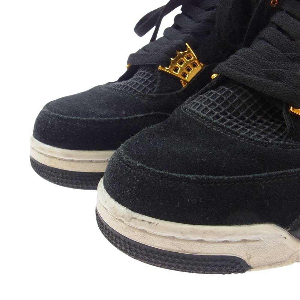 NIKE AIR JORDAN ナイキ ジョーダン 308497-032  4 RETRO ROYALTY レトロ ロイヤルティ スニーカー ブラック系 27.5cm【中古】