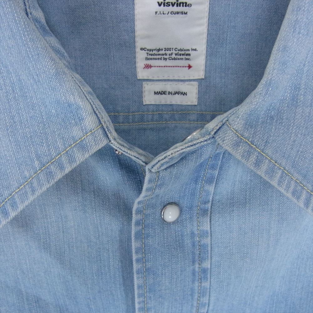 VISVIM ビズビム 19SS 0119105007002 Handyman Shirt ハンディーマン 長袖 シャツ インディゴブルー系 3【中古】