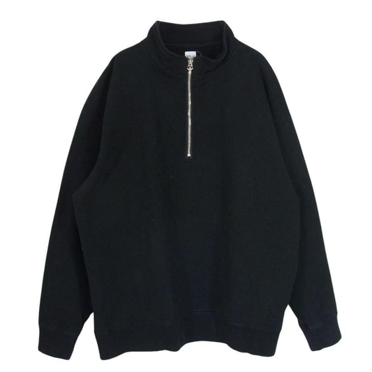 Ron Herman ロンハーマン 3820900022 Half Zip Sweat Pullover ハーフジップ プルオーバー スウェット ブラック系 XL【中古】