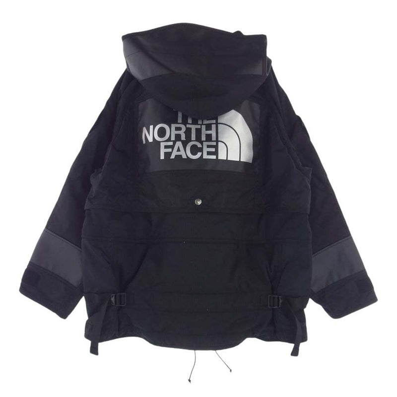 JUNYA WATANABE COMME des GARCONS MAN ジュンヤワタナベコムデギャルソンマン 17AW WT-J108 THE NORTH FACE DAFFLE BAG ノースフェイス ウールナイロンストライプ リメイク ジャケット ブラック系 S【中古】