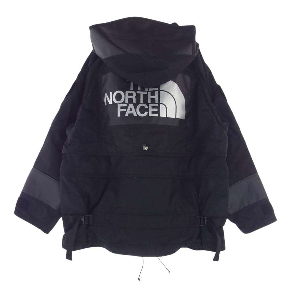 JUNYA WATANABE COMME des GARCONS MAN ジュンヤワタナベコムデギャルソンマン 17AW WT-J108 THE NORTH FACE DAFFLE BAG ノースフェイス ウールナイロンストライプ リメイク ジャケット ブラック系 S【中古】