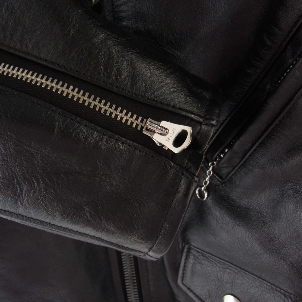 TOY'S McCOY トイズマッコイ TMJ2114 DURABLE CODE33 DOUBLE RIDERS JACKET デュラブル ホースハイド ダブル ライダース ジャケット ブラック系【美品】【中古】