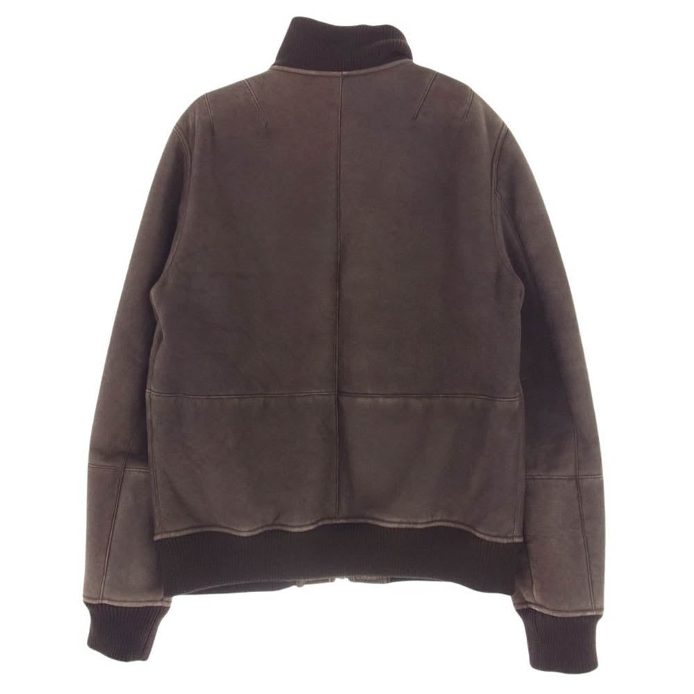 A.P.C. アーペーセー 内ボア シープレザー ブルゾン ジャケット ブラウン系 XS【中古】