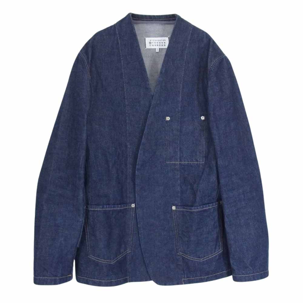 MAISON MARGIELA メゾンマルジェラ 18AW  S50BN0353 S30561 Cardi Jacket  Denim ノーカラー デニム ジャケット インディゴブルー系 44【中古】