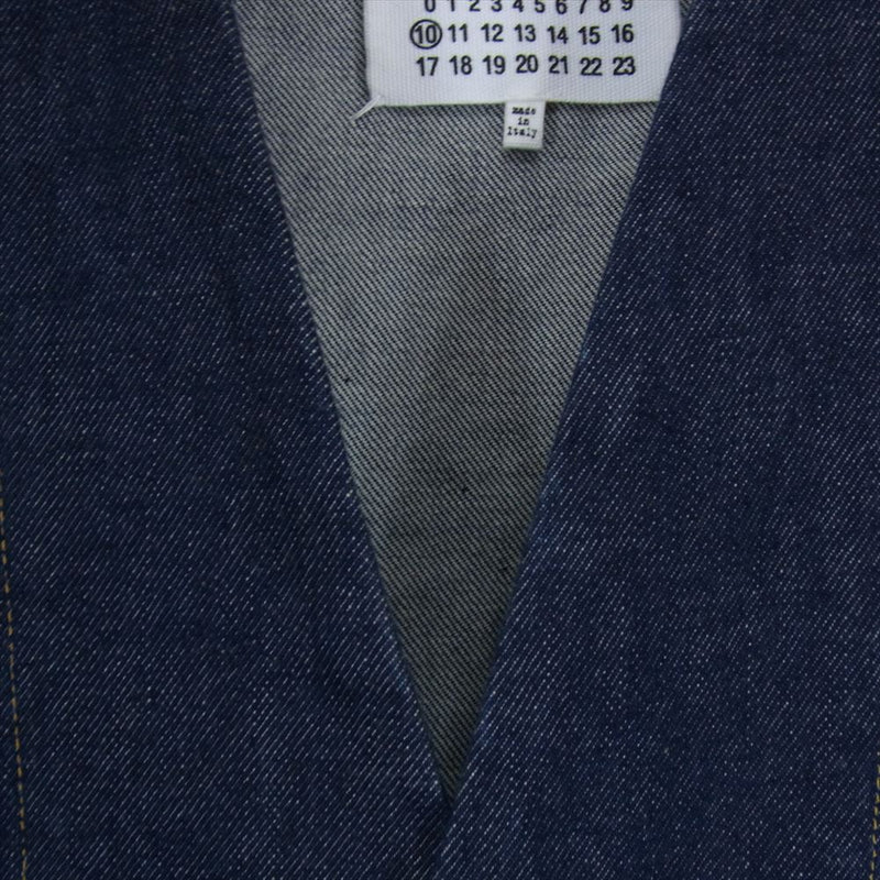 MAISON MARGIELA メゾンマルジェラ 18AW  S50BN0353 S30561 Cardi Jacket  Denim ノーカラー デニム ジャケット インディゴブルー系 44【中古】