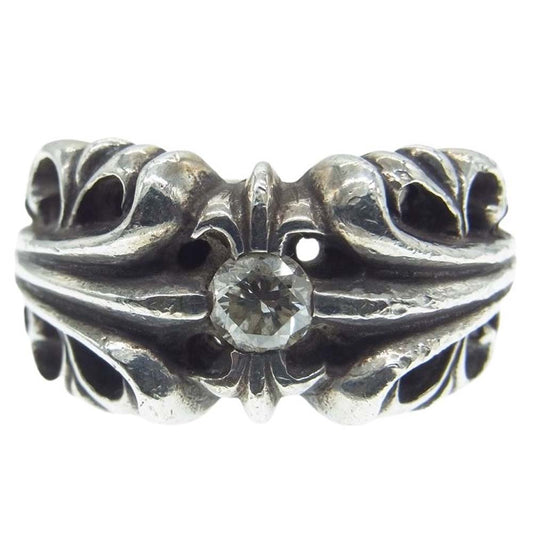 CHROME HEARTS クロムハーツ（原本無） K&T 1PT DIA 1ポイント アフターダイヤ シルバー リング 指輪 シルバー系 22号【中古】