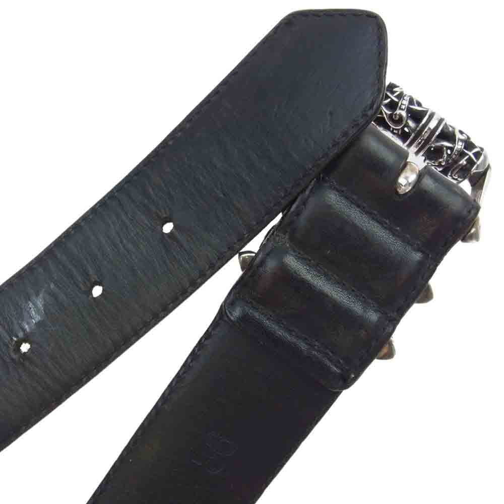 CHROME HEARTS クロムハーツ（原本無） CLT ROLLER 3PC ケルティックローラー & 1.5 STRAP レザーベルト ブラック系 シルバー系 36【中古】