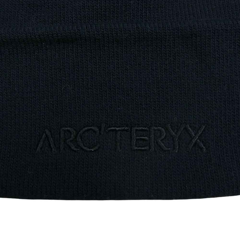 ARC'TERYX アークテリクス X000005254 Word Toque ワード トーク ロゴ 刺繍 ビーニー ニット帽 ブラック系【中古】