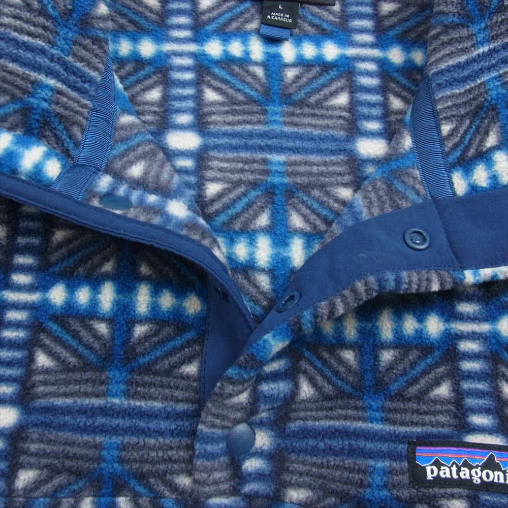 patagonia パタゴニア 23AW 25551 Lightweight Synchilla Snap-T Fleece Pullover ライトウェイト シンチラ スナップ フリース プルオーバー ジャケット ネイビー系 L【中古】