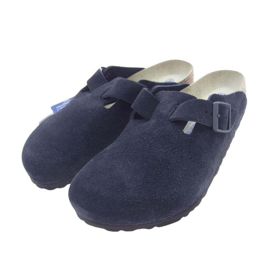 BIRKENSTOCK ビルケンシュトック 1023910 Boston SFB Suede ボストン ソフトフットベッド メンズ スウェード サンダル ネイビー系 41【新古品】【未使用】【中古】