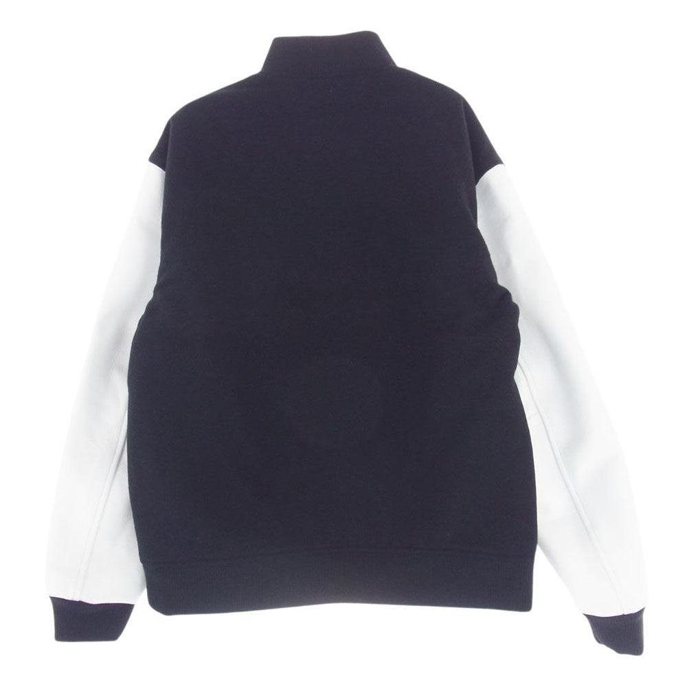 SOPH ソフ 23AW SOPH-232018 LEATHER SLEEVE VARSITY JACKET ヴァーシティ ジャケット WOOL MOSSER COW LEATHER ブラック系 ホワイト系 M【極上美品】【中古】