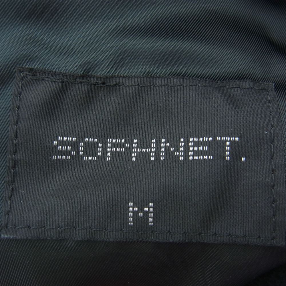 SOPH ソフ 23AW SOPH-232018 LEATHER SLEEVE VARSITY JACKET ヴァーシティ ジャケット WOOL MOSSER COW LEATHER ブラック系 ホワイト系 M【極上美品】【中古】