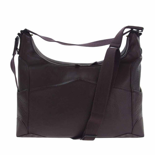 GLOBE TROTTER グローブトロッター レザー ショルダー バッグ ダークブラウン系【中古】