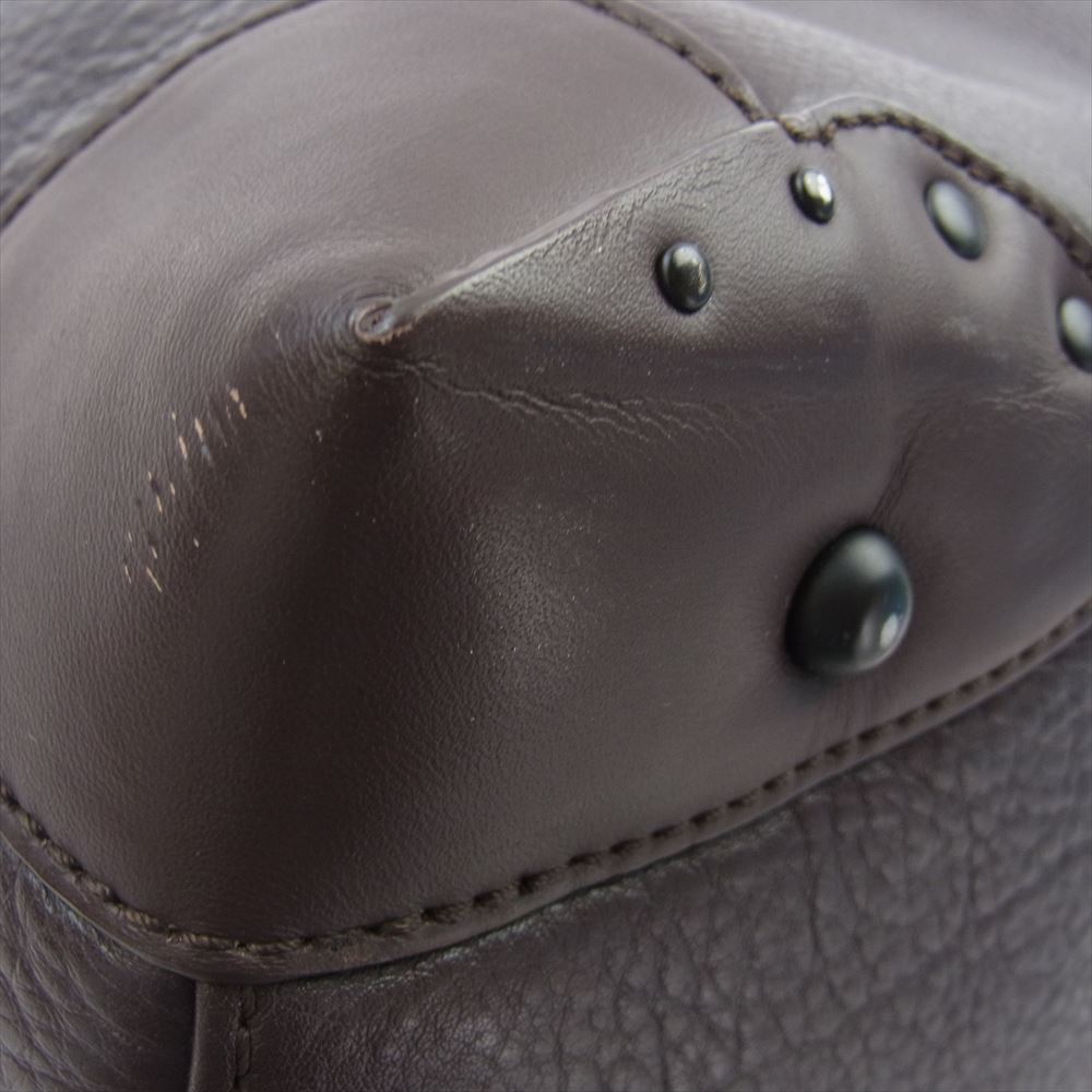 GLOBE TROTTER グローブトロッター レザー ショルダー バッグ ダークブラウン系【中古】