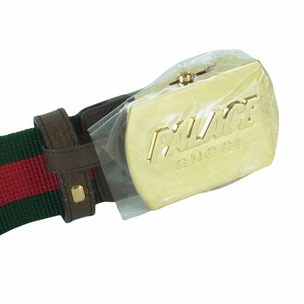 GUCCI グッチ Palace パレス Web Skater Belt ウェブ スケーター ベルト シェリーライン  グリーン系 レッド系【新古品】【未使用】【中古】