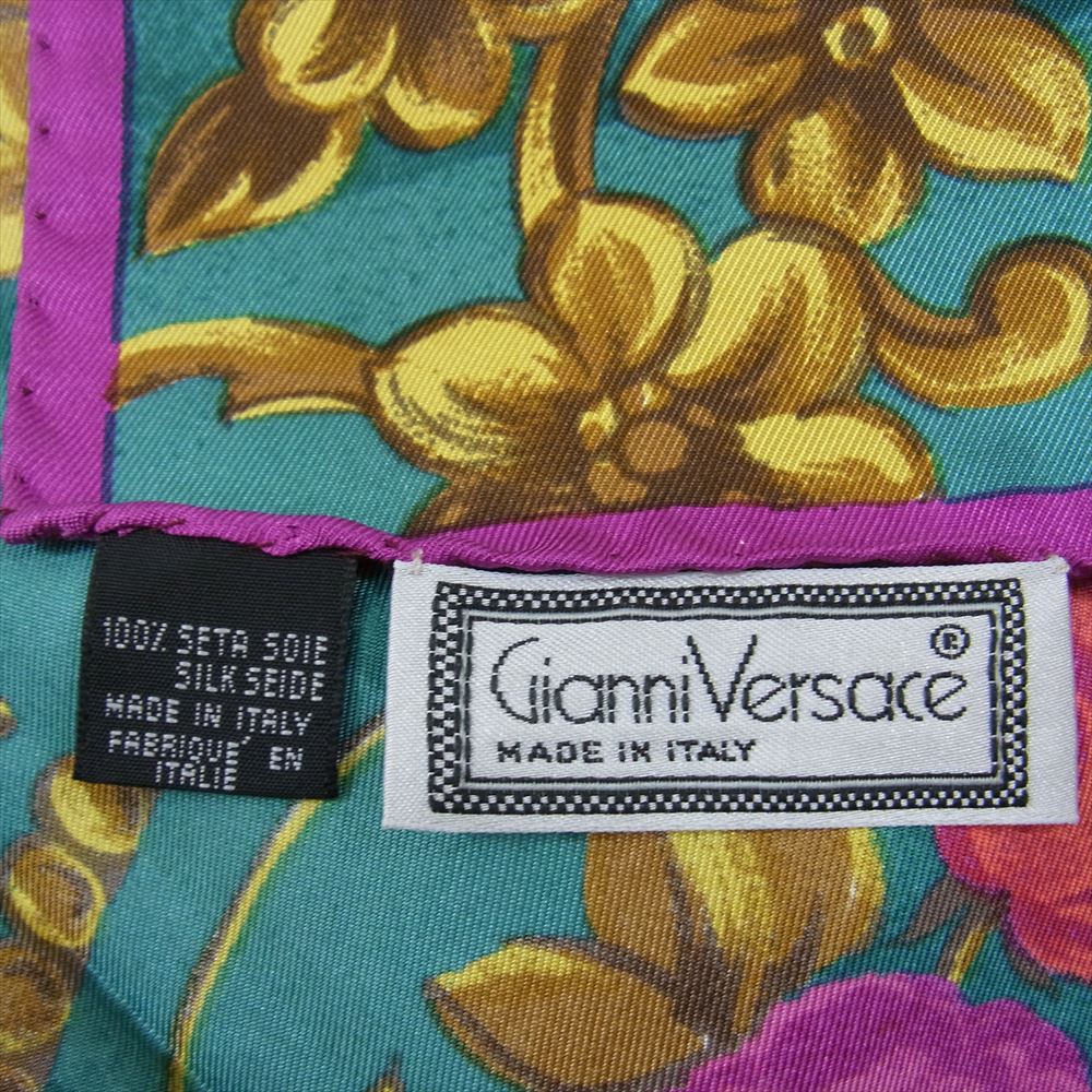 Gianni Versace ジャンニ・ヴェルサーチ 大判 扇子 プリント ストール マルチカラー系【中古】