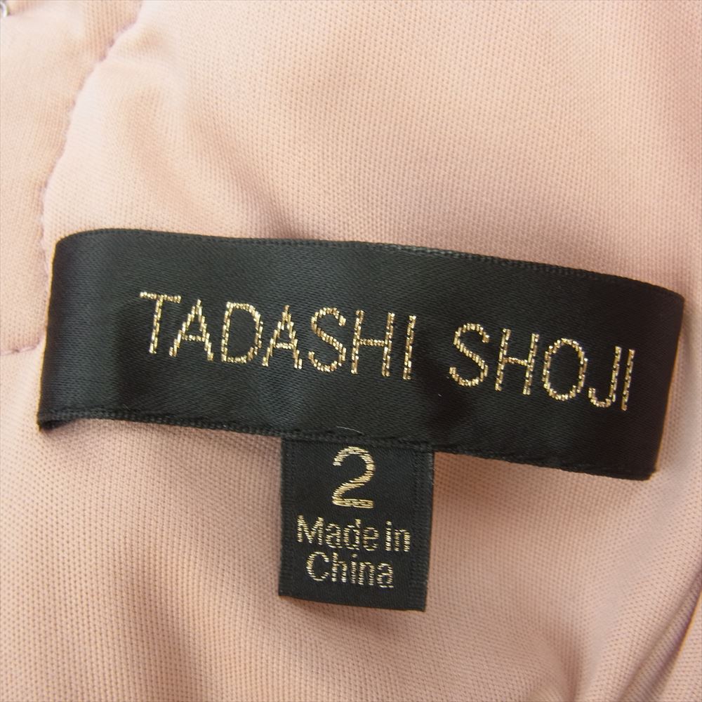 タダシショージ AIW1191LZ 総レース スパンコール バックジップ メッシュ ワンピース ピンク ピンク系 2(XS/9号)【中古】