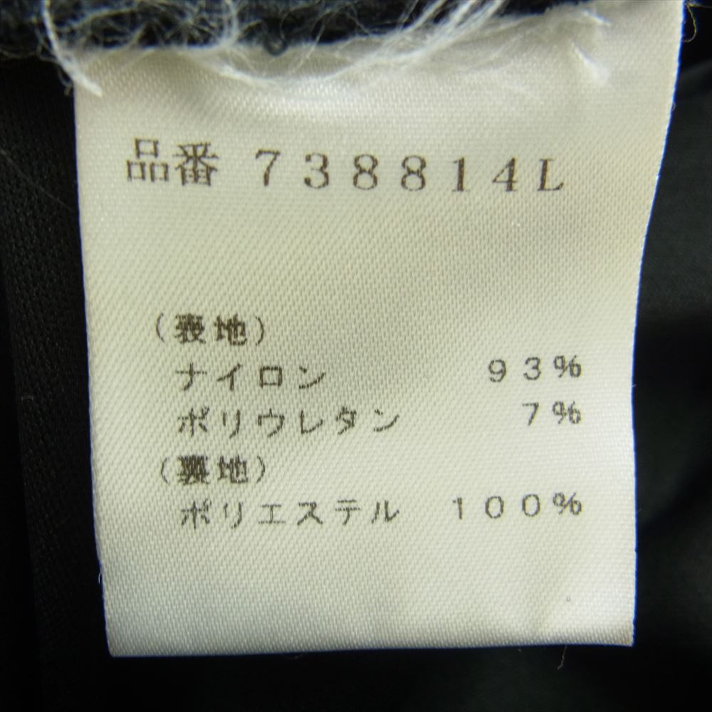 タダシショージ 738814L ノースリーブ プリーツ メッシュ ロング ワンピース ブラック ブラック系【中古】