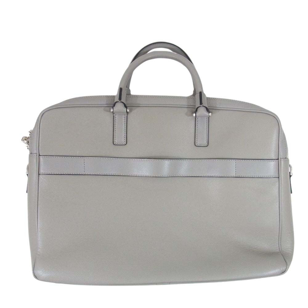 セラピアン 2WAY ショルダー ブリーフケース トートバッグ グレー系【中古】