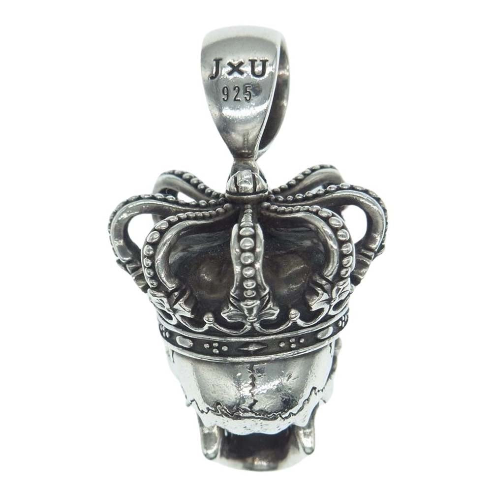 Justin Davis ジャスティンデイビス 内山英雄 ウチヤマヒデオ JXU スカル マルチラインストーン クロス クラウン ペンダントトップ シルバー系【中古】